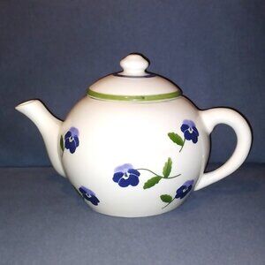 Vintage Hartstone Pottery Purple Viola Teapot